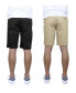 Men's 5 Pocket Flat Front Slim Fit Stretch Chino Shorts, Pack of 2