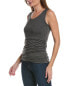 Forte Cashmere Ruched Tank Women's Grey Xs