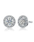 ფოტო #2 პროდუქტის Cubic Zirconia Elegant Halo Stud Earrings