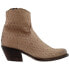 Фото #1 товара Tony Lama Linen Arrow Round Toe Cowboy Booties Womens Size 9.5 B Casual Boots VF