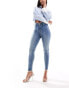 River Island skinny leg jean in mid-blue Голубой, EU 42 Regular - фото #2