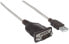 Фото #12 товара Manhattan USB-A to Serial Converter cable - 45cm - Male to Male - Serial/RS232/COM/DB9 - Prolific PL-2303HXD Chip - Black/Silver cable - Three Year Warranty - Polybag - Silver - 0.45 m - USB A - Serial/COM/RS232/DB9 - Male - Male