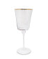 Фото #4 товара Square Shaped Rim Hammered Wine Glasses, Set of 6