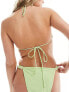 Фото #5 товара Brave Soul frilled trim triangle bikini top in mint green