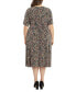 Фото #2 товара Plus Size Keyhole-Front Midi Dress