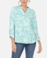 Women's Pleated Floral Print Blouse