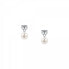Charming silver earrings with pearls Pearl SAER52