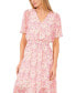 Women's Ditsy Floral Smocked-Waist Flutter-Sleeve Maxi Dress