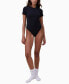 Фото #4 товара Women's Soft Lounge Short Sleeve Shapewear Bodysuit