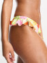 Фото #4 товара Miss Selfridge painted bright floral frill bikini bottom