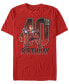 ფოტო #1 პროდუქტის Men's Marvel Iron Man 40th Birthday Action Pose Short Sleeve T-Shirt
