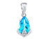 Silver Clarissa Pendant with Swiss Blue Topaz and Brilliance Zirconia JJJ1267PTS