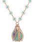 Фото #1 товара lonna & lilly gold-Tone Stone & Evil Eye Charm Pendant Necklace, 32" + 3" extender