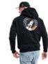 Alpha Industries space shuttle hoodie with back print in black