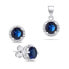 Фото #1 товара Sparkling silver jewelry set with zircons SET230WB (earrings, pendant)