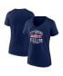 Women's Navy Pittsburgh Steelers Americana V-Neck T-Shirt Синий, XL - фото #1