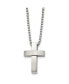Фото #1 товара Chisel brushed and Polished Cross Pendant on a Box Chain Necklace