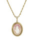 Фото #1 товара 2028 gold-Tone Oval Cameo 18" Necklace