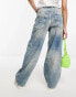 COLLUSION wide leg baggy jeans in light blue