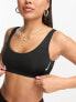 Фото #5 товара Nike Swimming Icon Sneakerkini scoop neck bikini top in black