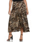 Фото #1 товара Юбка (Женская) Ella Rafaella plus Size Printed Crepe Faux Wrap Skirt