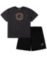 ფოტო #1 პროდუქტის Men's Black, Heathered Charcoal San Jose Sharks Big and Tall T-shirt and Shorts Sleep Set