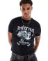 Фото #1 товара ASOS DESIGN muscle fit t-shirt in black with front grunge print