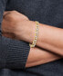 ფოტო #2 პროდუქტის Men's Two-Tone Diamond Cut Mariner Link Bracelet in Sterling Silver & 14k Gold-Plate