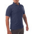 Page & Tuttle Solid Jersey Short Sleeve Polo Shirt Mens Blue Casual P39909-DKN