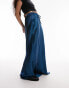 Фото #1 товара Topshop liquid look satin bias maxi skirt in sapphire