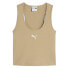 Фото #1 товара Puma Dare To Muted Motion Scoop Neck Tank Top Womens Beige Casual Athletic 6279