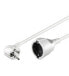 Wentronic Extension Lead Earth Contact - 10 m - White - 10 m - Power plug type F - Power plug type F - H05VV-F3G - 250 V