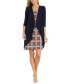 Women's Open-Front High-Low Jacket & Necklace Dress