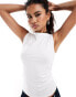 Weekday Annie boat neck tank top in white