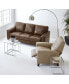 Фото #13 товара Brayna 35" Classic Leather Pushback Recliner, Created for Macy's
