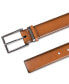 Men's Burnished Edge and Metal Loop Dress Belt, Created for Macy's