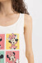 Fall In Love Disney Mickey & Minnie Atlet Şortlu Pijama Takımı B8740ax24sm