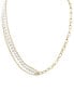 ფოტო #1 პროდუქტის Cultured Freshwater Pearl (5mm) Multi-Layer Statement Necklace in Gold Vermeil, Created for Macy's