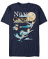 ფოტო #1 პროდუქტის Disney Men's Peter Pan Group Shot Never Grow Up Night Portrait, Short Sleeve T-Shirt