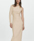 Women's Asymmetric Draped Gown