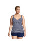 Фото #3 товара Plus Size DD-Cup V-Neck Wrap Underwire Tankini Swimsuit Top