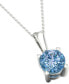 ფოტო #2 პროდუქტის Lab-Created Blue Diamond Solitaire 18" Pendant Necklace (1/3 ct. t.w.) in Sterling Silver