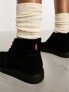 Levi's Bern Desert boot in black suede with red tab logo