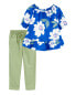 Фото #1 товара Baby 2-Piece Jersey Top & Pull-On LENZING™ ECOVERO™ Pants Set 3M