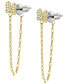 ფოტო #2 პროდუქტის Disney x Fossil Special Edition Women's Clear Crystal Minnie Mouse Drop Earrings