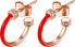 Серьги Chisel Polished Hoop Stainless clear, pink gold, red - фото #1