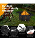 Фото #7 товара Portable Charcoal Grill Stove with 360° Rotatable Grill Foldable Body & Legs