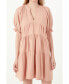 Фото #1 товара Women's Solid Tiered Dress With Ruffled Sleeves