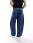 Фото #4 товара ASOS DESIGN barrel jeans with panels in washed blue