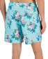 Фото #2 товара Плавки Club Room мужские Afelo с цветочным принтом быстросохнущие 7" для плавания, созданные для Macy's